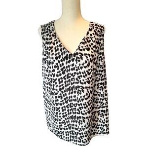 W5 Silky leopard sleeveless blouse XL